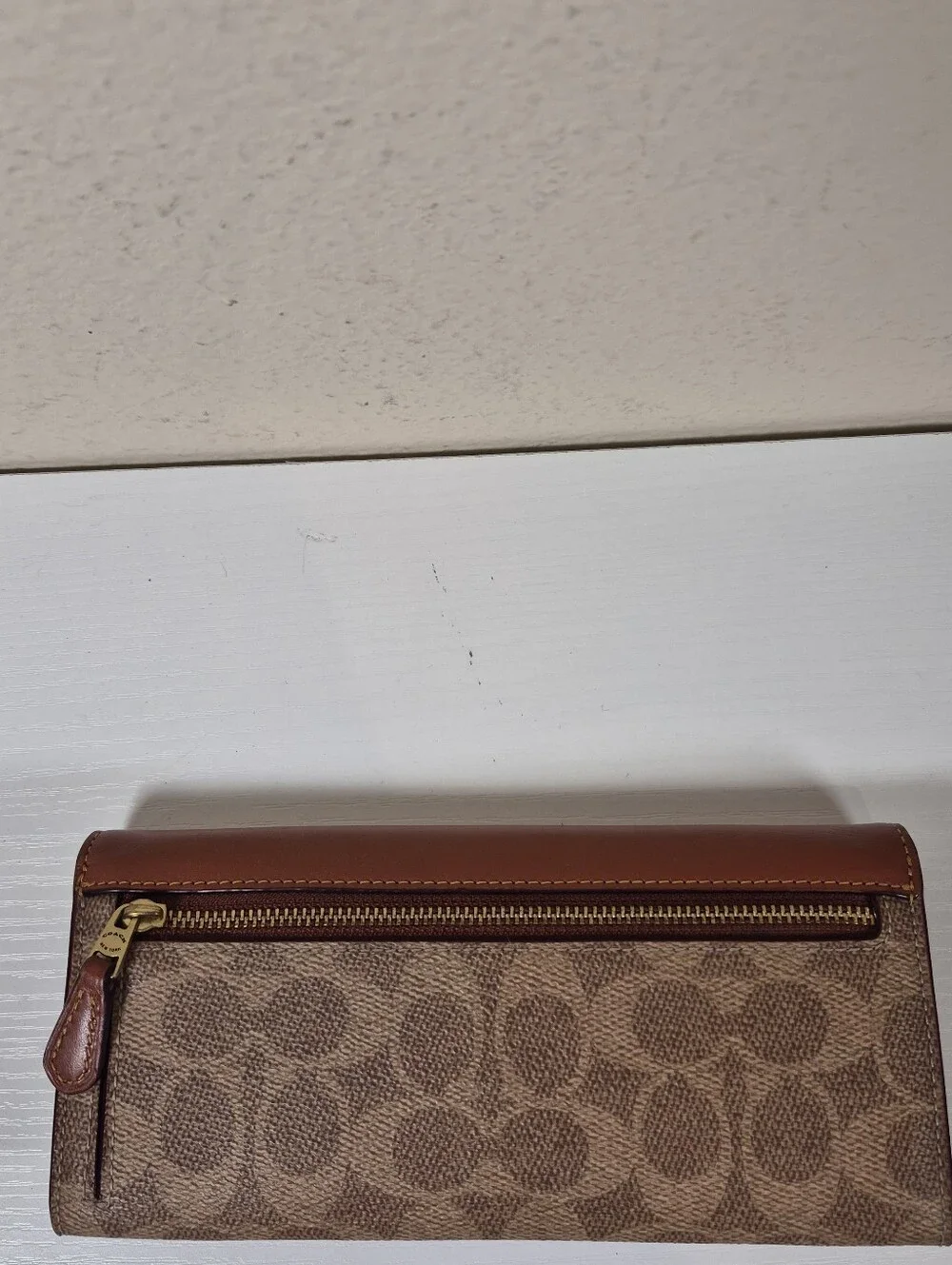 Coach Wyn Soft Wallet In Color-block Signature Canvas
